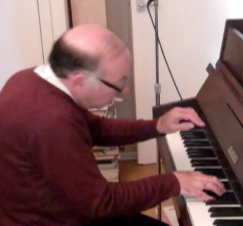 Keith Barnard at the piano, 2014